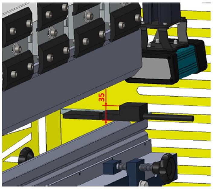 Como regular o DSP Laser na Dobradeira? 11 Teste de funcionamento do DSP Laser