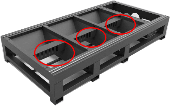 Comportas para sucção de gás durante o corte a laser